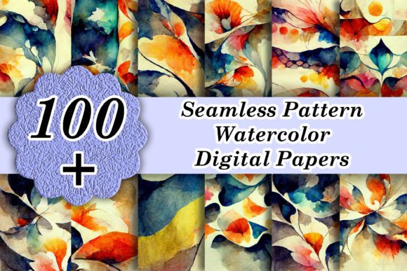 100 Watercolor Seamless Abstract: A Creative Resource for Designers and Artists