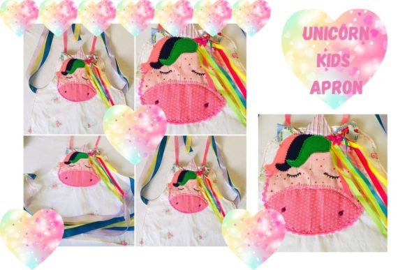 Create This Magical Unicorn Apron with the Unicorn Kids Apron Sewing PDF Pattern