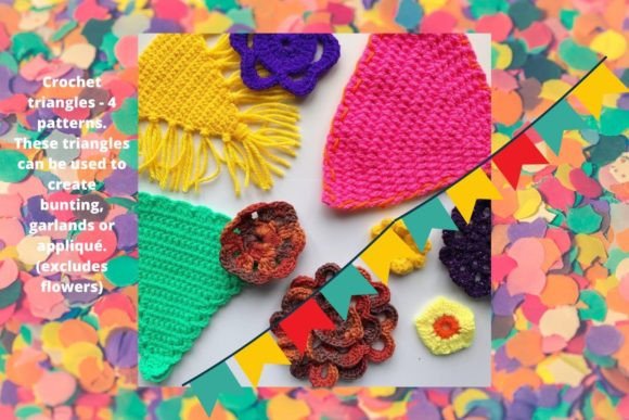 Geometric 4 Crochet Triangle Bunting