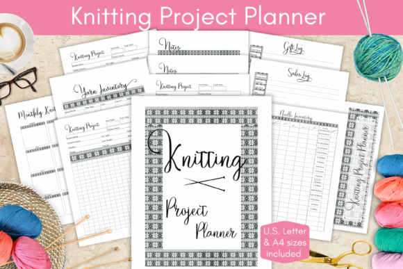 Knitting Project Planner Journal KDP