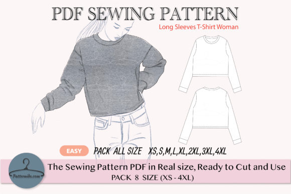 Long Sleeves T-Shirt Woman Pattern