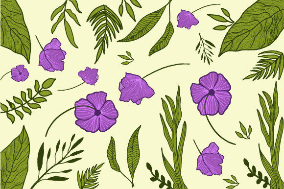 Seamless Flower and Leaf: A Versatile Design Resource for Creative Projects