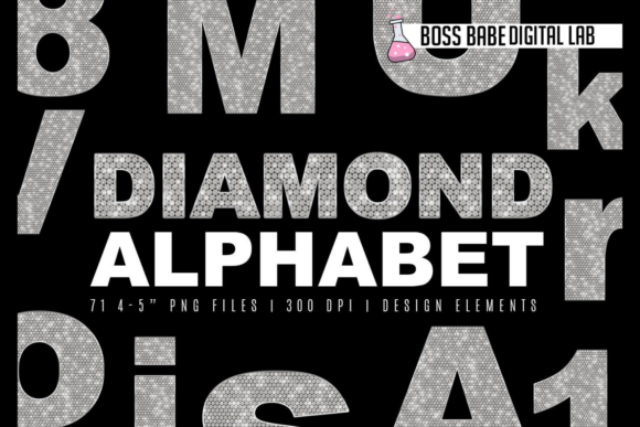 Silver Diamond Alphabet Clipart: A Versatile Tool for Creative Projects