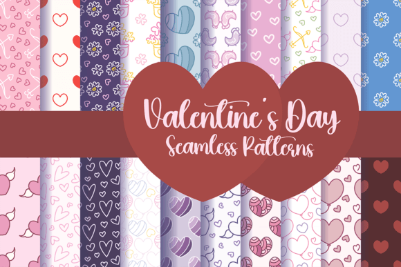 Valentine’s Day Seamless Patterns Set